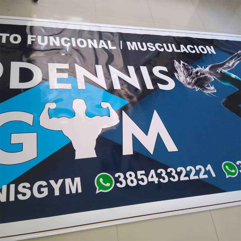 impresión de lona para gimnasio